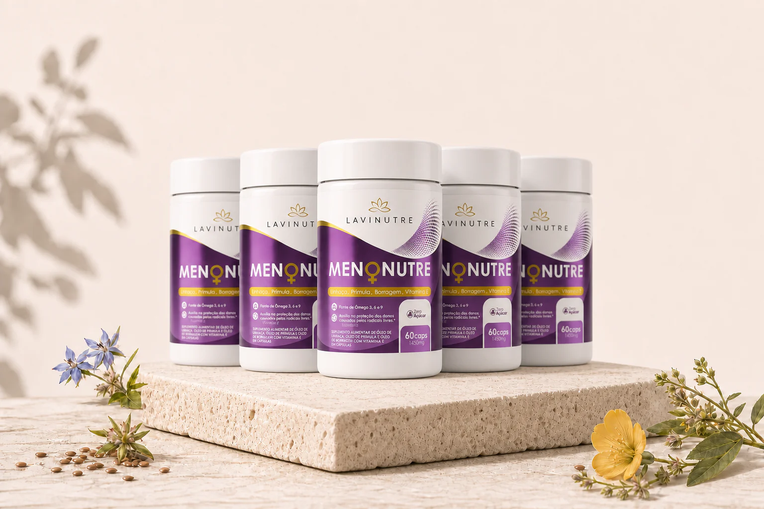 Produto Rotina Menonutre 5 meses em composição editorial