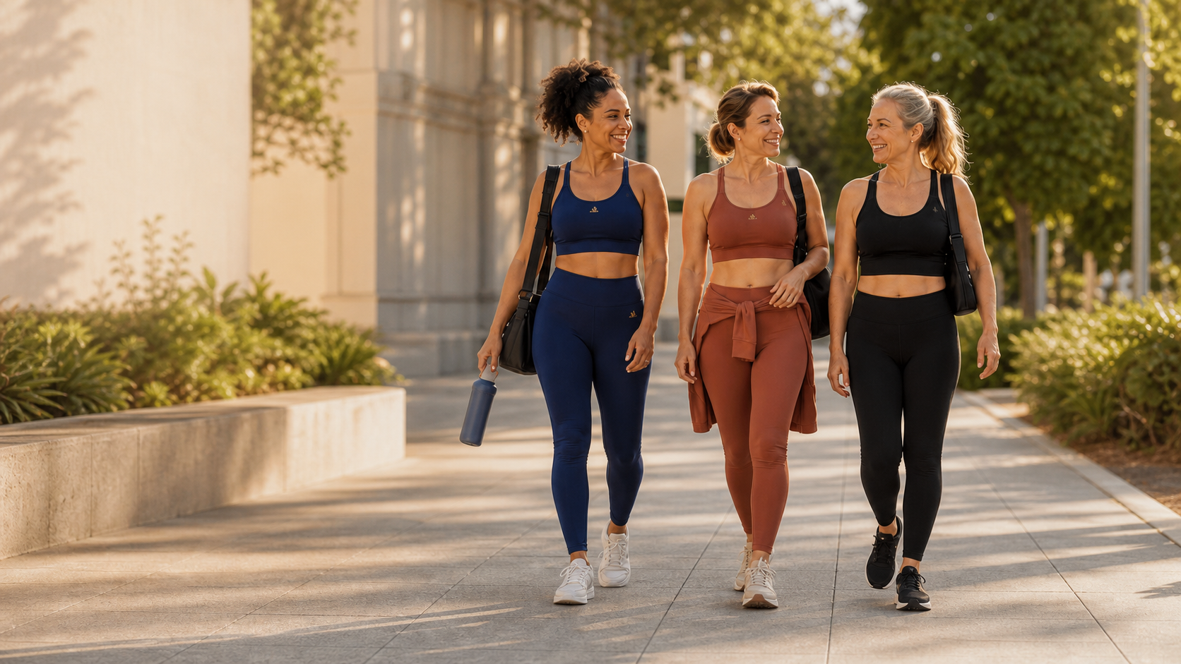 Mulheres em movimento usando conjuntos Lavinutre Movimento