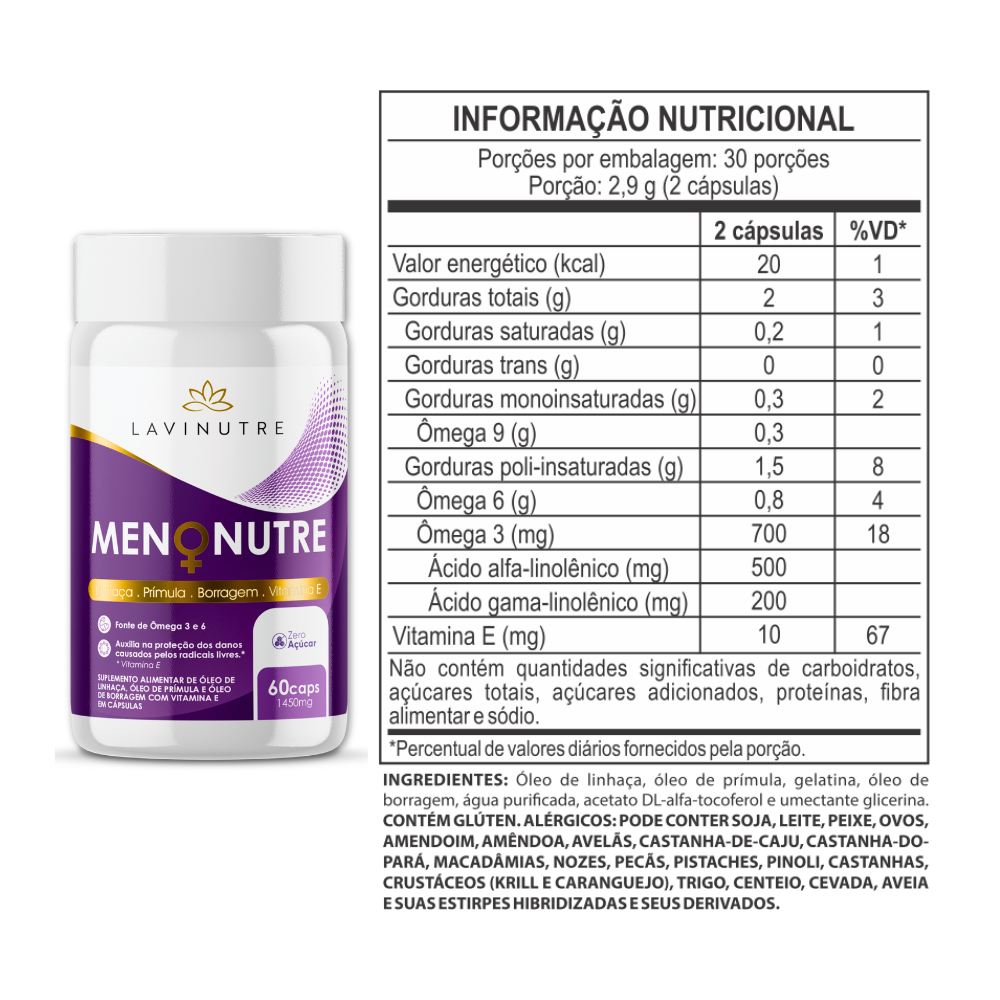 tabela nutricional menonutre
